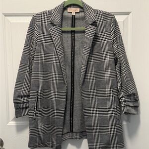 Philosophy Black and White Checkered Blazer